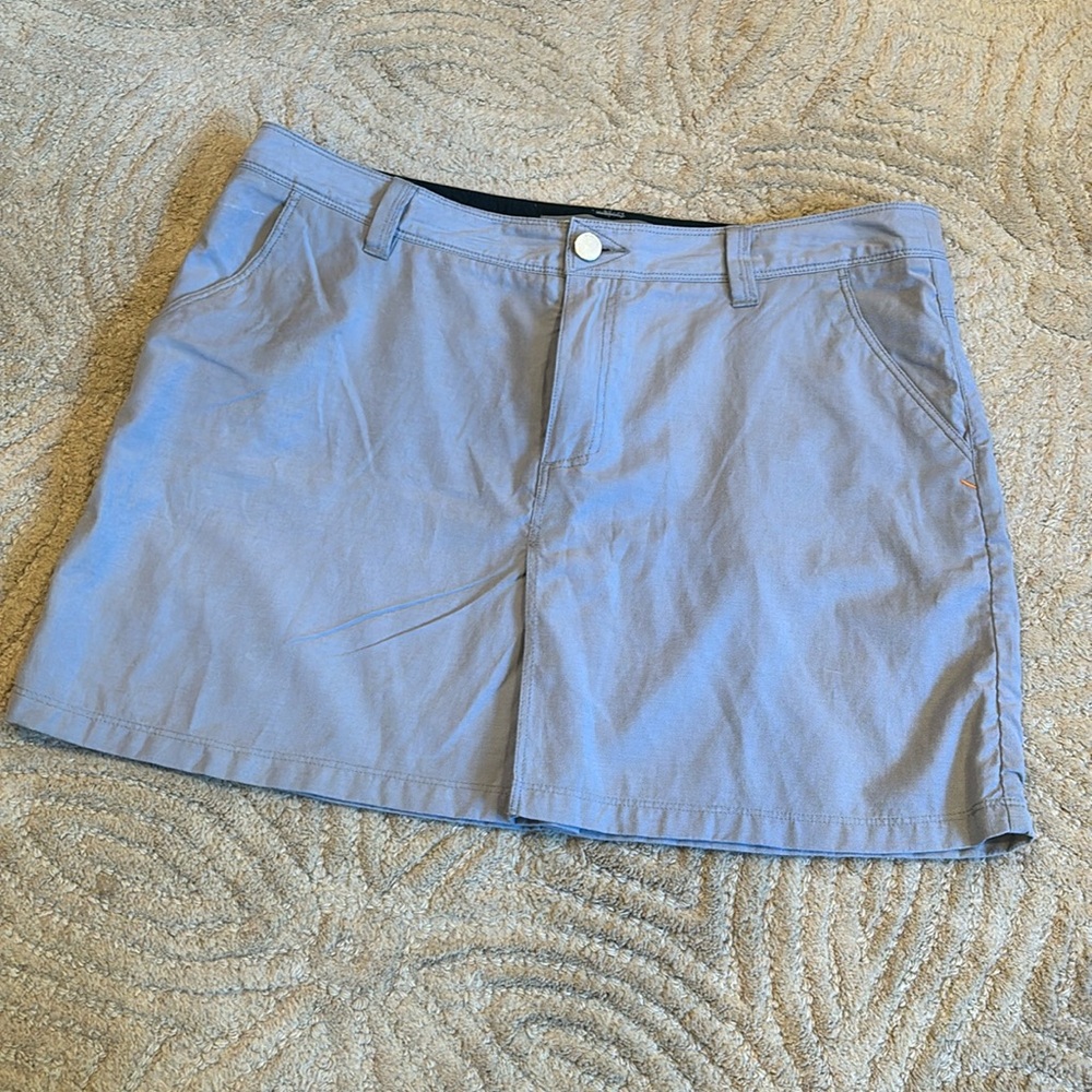 ICEBREAKER 14 / 32 Blue-Gray Merino Wool Mini Skirt